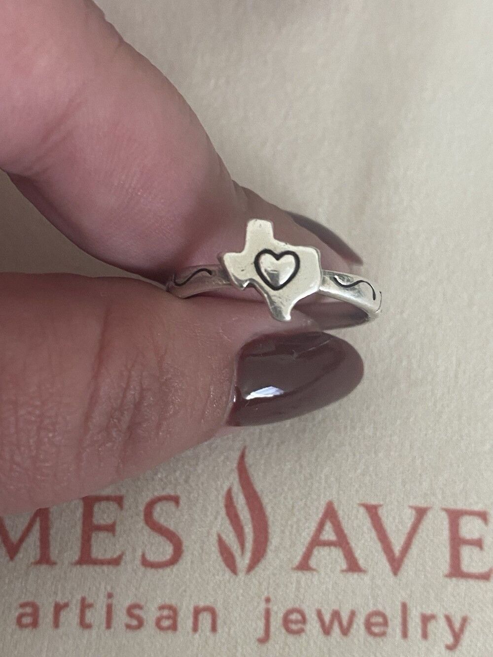 James Avery Retired Texas “Together We Stand Strong” Ring Size 9